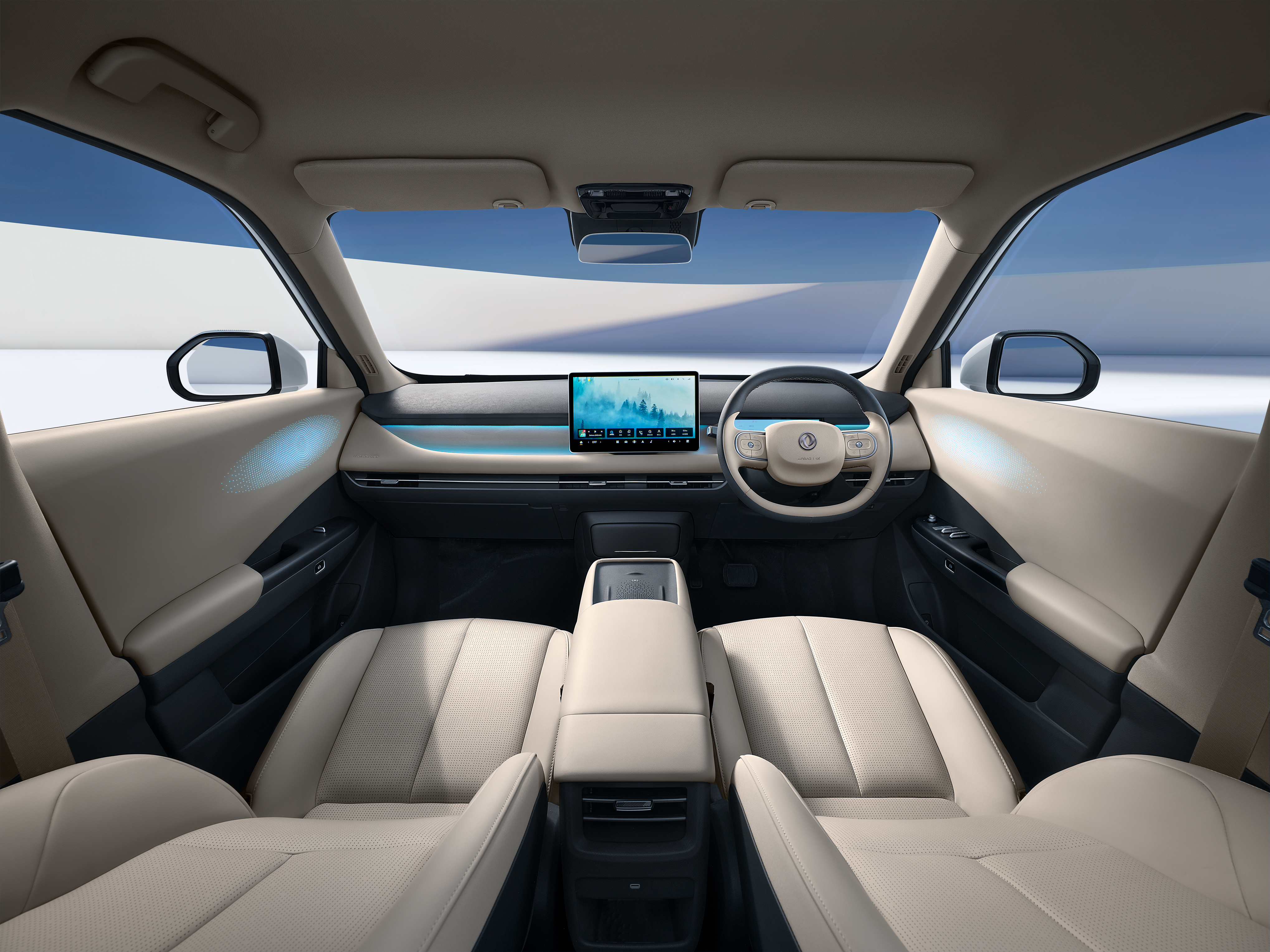 Cabin interior in beige