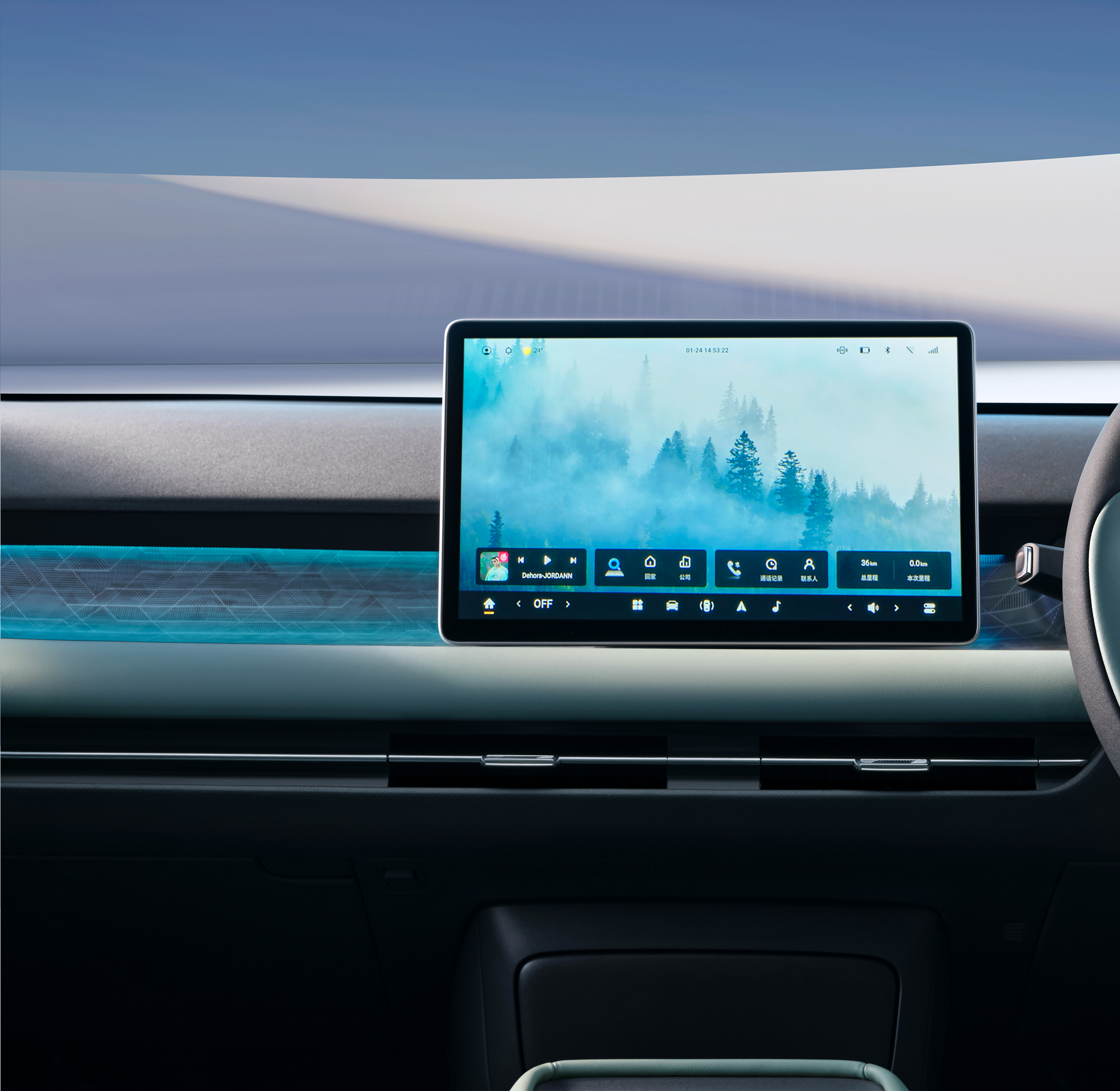 Central touchscreen
