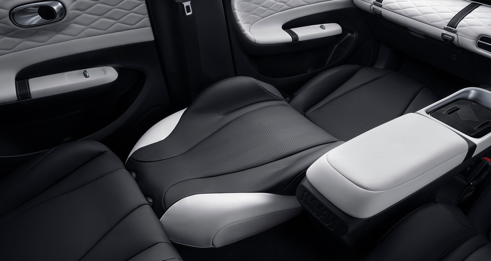 Seats folded flat